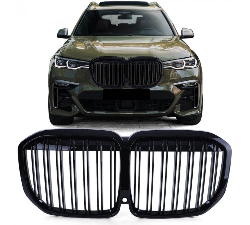 Bmw X7 G07 juodos blizgios grotelės 2018-2022